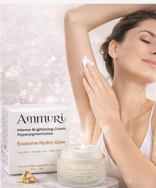 Ammuri Exosome Hydro-Glow Intense Brightening Cream – Hyperpigmentation, Dark Spots & Uneven Skin Tone (Face, Body & Sensitive Areas)