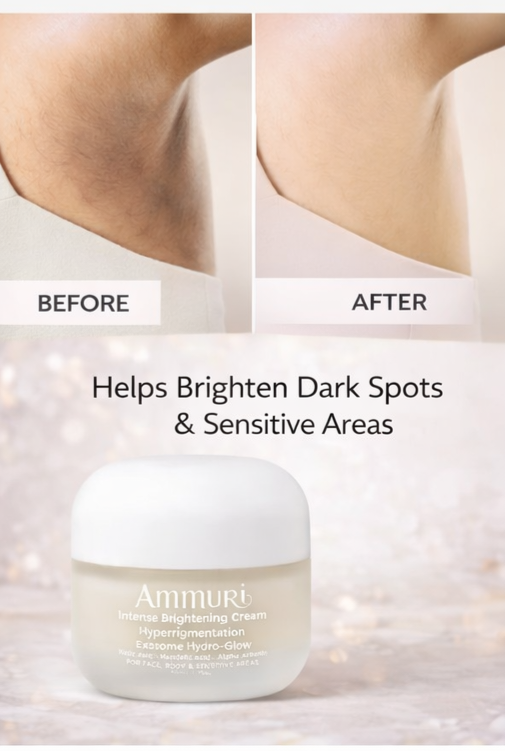 Ammuri Exosome Hydro-Glow Intense Brightening Cream – Hyperpigmentation, Dark Spots & Uneven Skin Tone (Face, Body & Sensitive Areas)