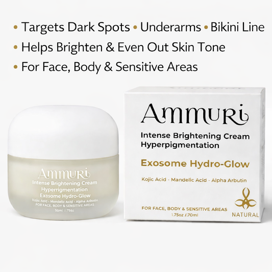 Ammuri Exosome Hydro-Glow Intense Brightening Cream – Hyperpigmentation, Dark Spots & Uneven Skin Tone (Face, Body & Sensitive Areas)