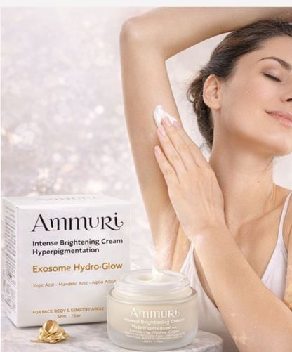Ammuri Exosome Hydro-Glow Intense Brightening Cream – Hyperpigmentation, Dark Spots & Uneven Skin Tone (Face, Body & Sensitive Areas)