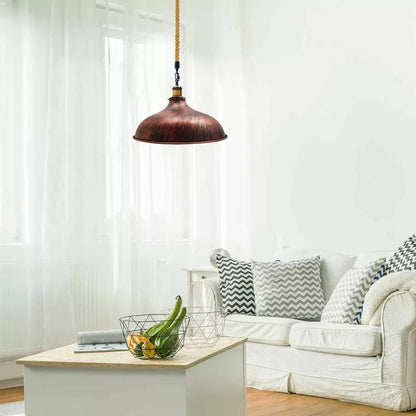 Vintage Industrial Retro Style Ceiling Pendant Light Rustic Lamp Shade ~1945